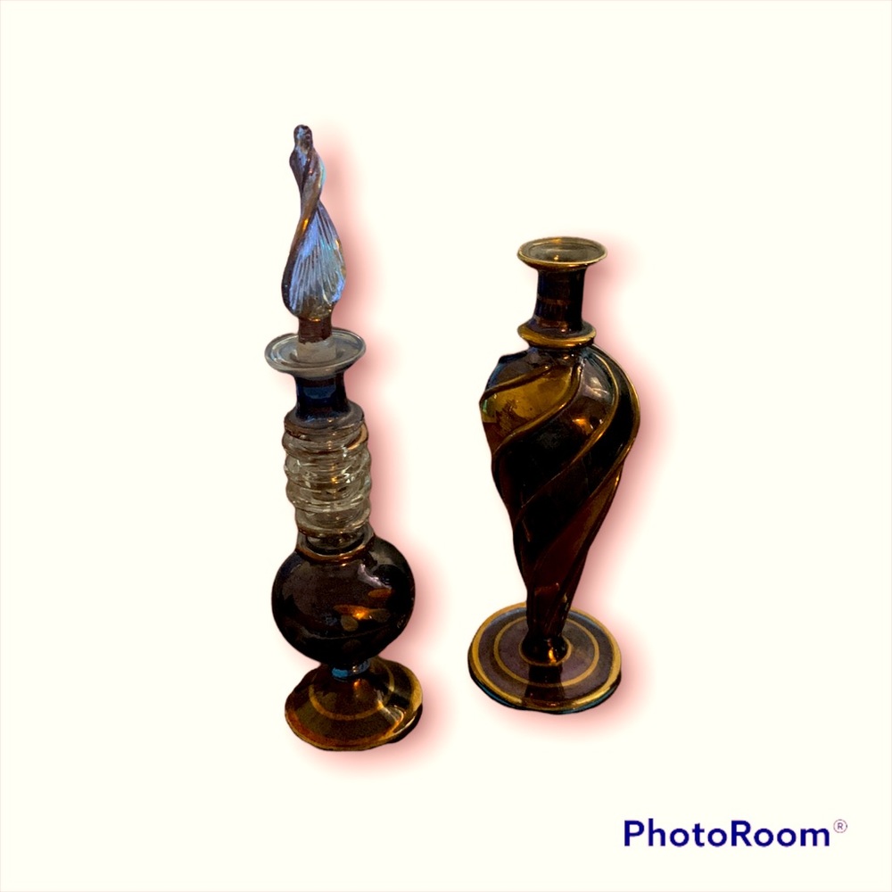 💕💎Handblown Glass Perfume Decanters w/1 dauber💕💎